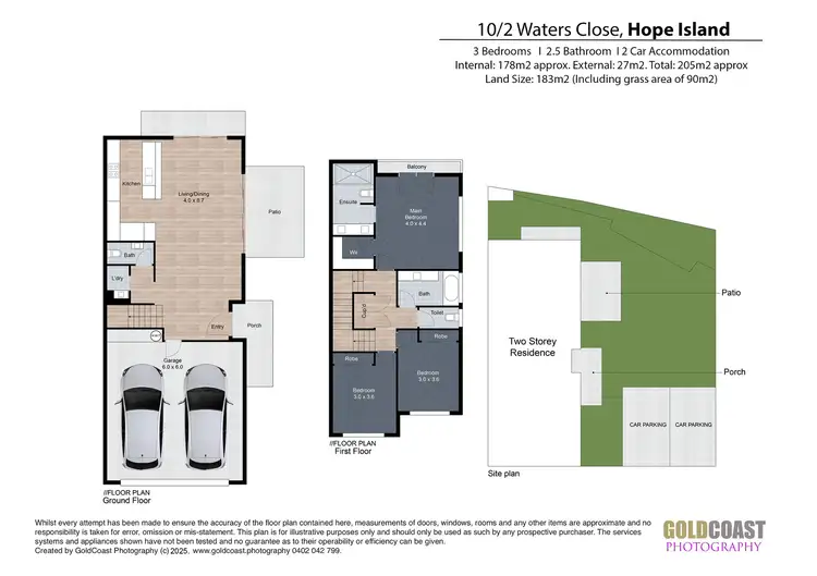 Floorplan of Homely townhouse listing, 10/2 Waters Close, Hope Island QLD 4212
