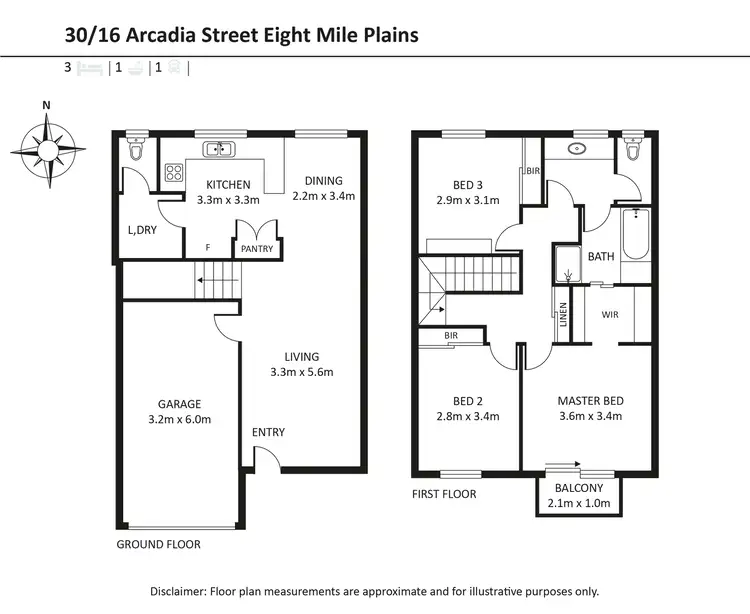 Floorplan of Homely townhouse listing, 30/16 Arcadia Street, Eight Mile Plains QLD 4113