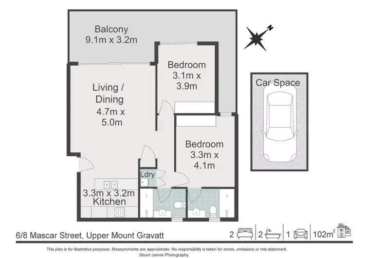 Floorplan of Homely apartment listing, 6/8 Mascar Street, Upper Mount Gravatt QLD 4122