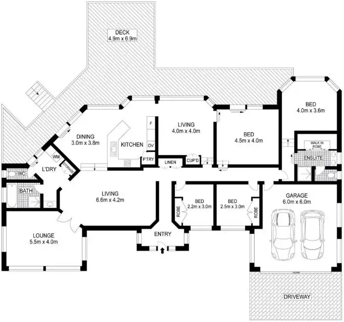 Floorplan of Homely house listing, 6 Hull Court, Highfields QLD 4352