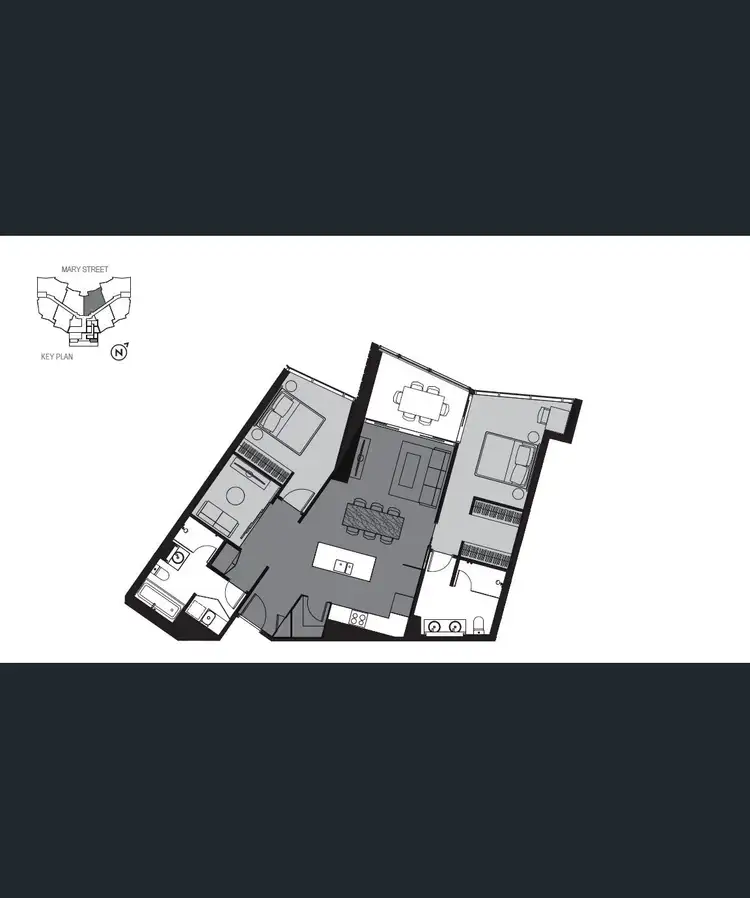 Floorplan of Homely unit listing, 2405/111 Mary Street, Brisbane City QLD 4000