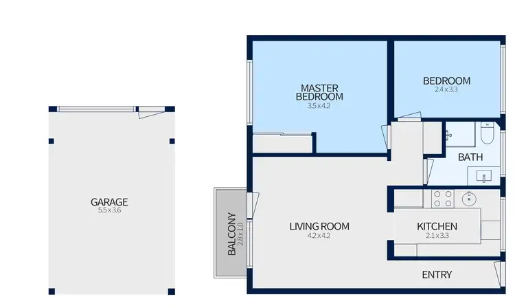 Floorplan of Homely unit listing, 2/8 Gregory Street, Clayfield QLD 4011