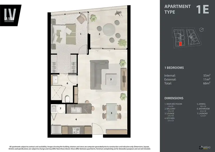 Floorplan of Homely unit listing, 911/27 Commercial Road, Newstead QLD 4006