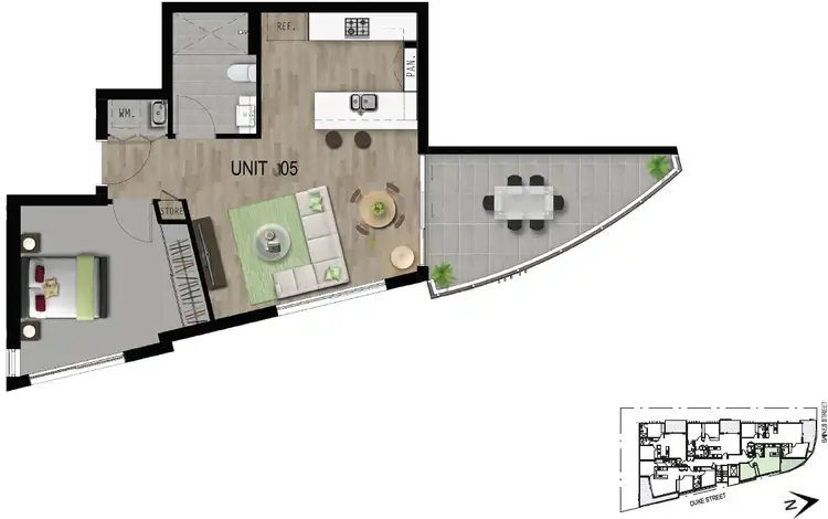Floorplan of Homely unit listing, ID:21156067/93 Baines Street, Kangaroo Point QLD 4169