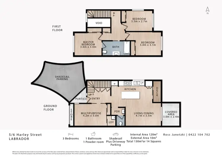 Floorplan of Homely townhouse listing, 5/6 Harley Street, Labrador QLD 4215