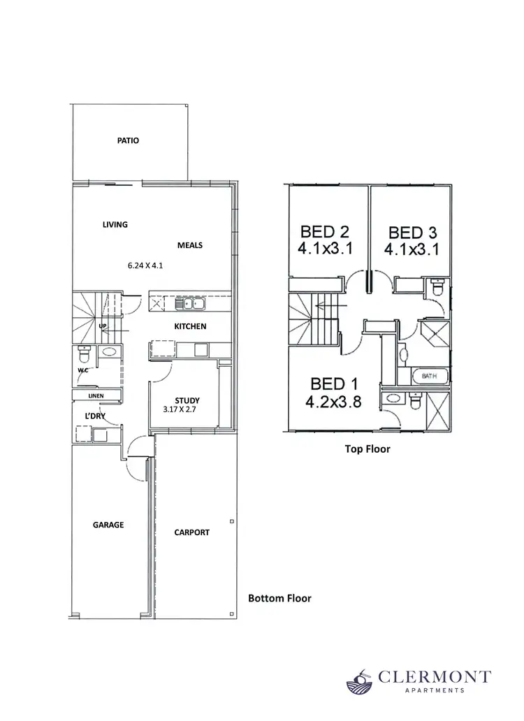 Floorplan of Homely townhouse listing, ID:21156778/47 McDonald Flat Road, Clermont QLD 4721