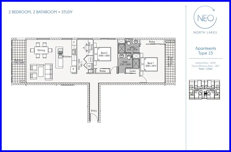 Floorplan of Homely unit listing, ID:21156836/3 McLennan Court, North Lakes QLD 4509