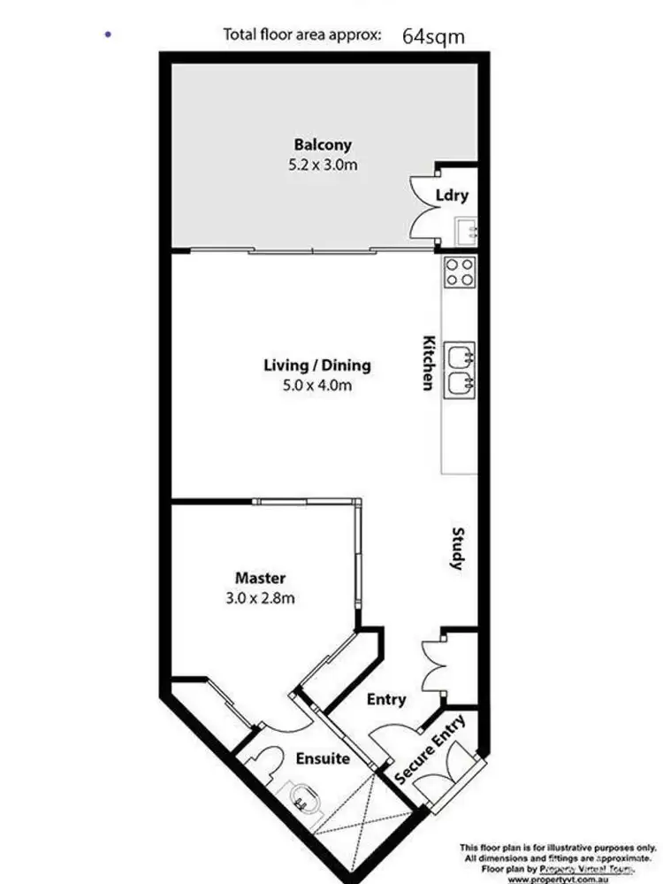 Floorplan of Homely apartment listing, ID:21156943/2 Carraway Street, Kelvin Grove QLD 4059