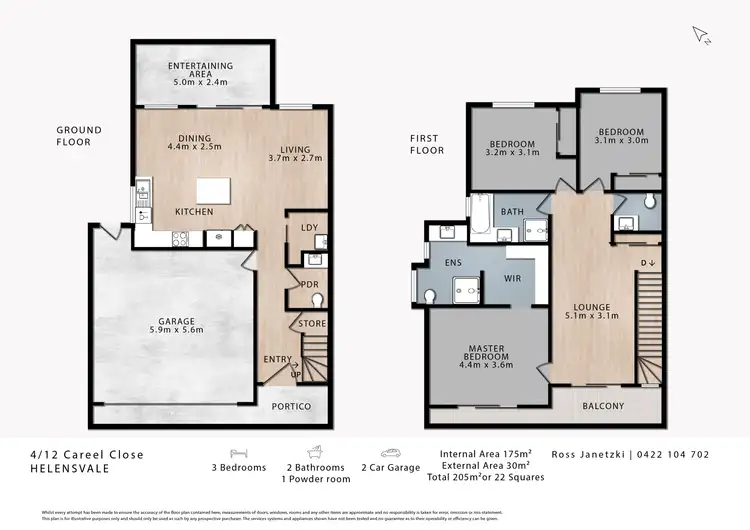 Floorplan of Homely townhouse listing, 4/12 Careel Close, Helensvale QLD 4212