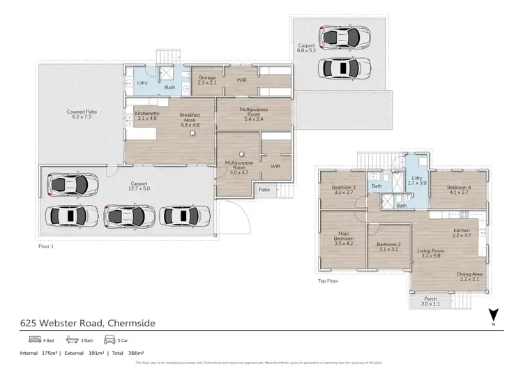 Floorplan of Homely house listing, 625 Webster Road, Chermside QLD 4032