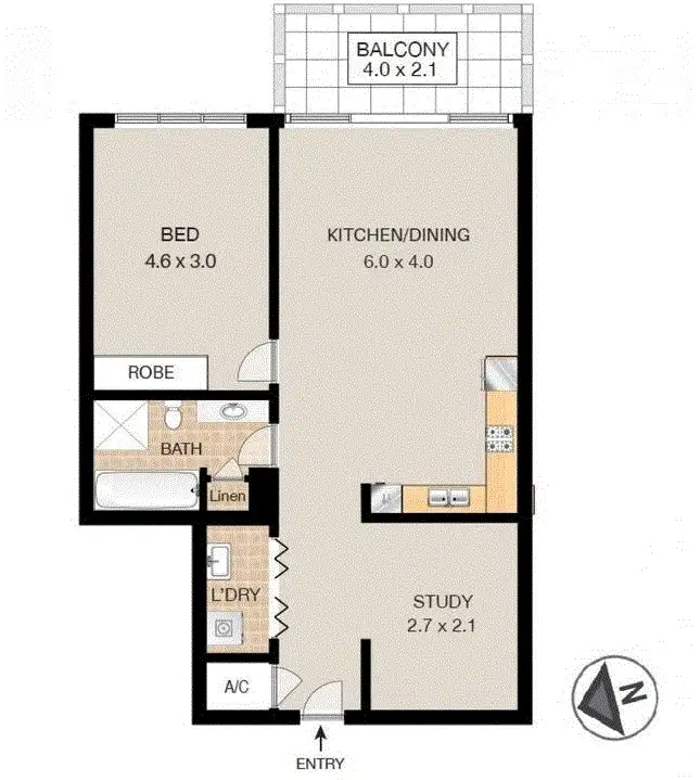 Floorplan of Homely apartment listing, 183/19-25 Leonard St, Waitara NSW 2077