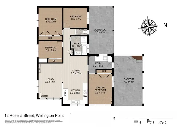 Floorplan of Homely house listing, 12 Rosella Street, Wellington Point QLD 4160