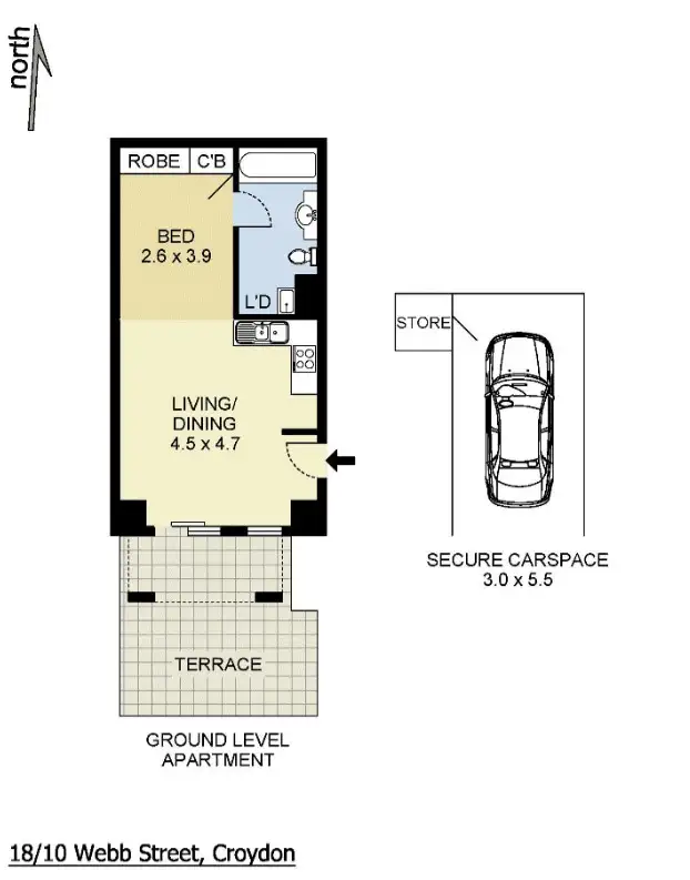 Floorplan of Homely apartment listing, 18/10 Webb Street, Croydon NSW 2132