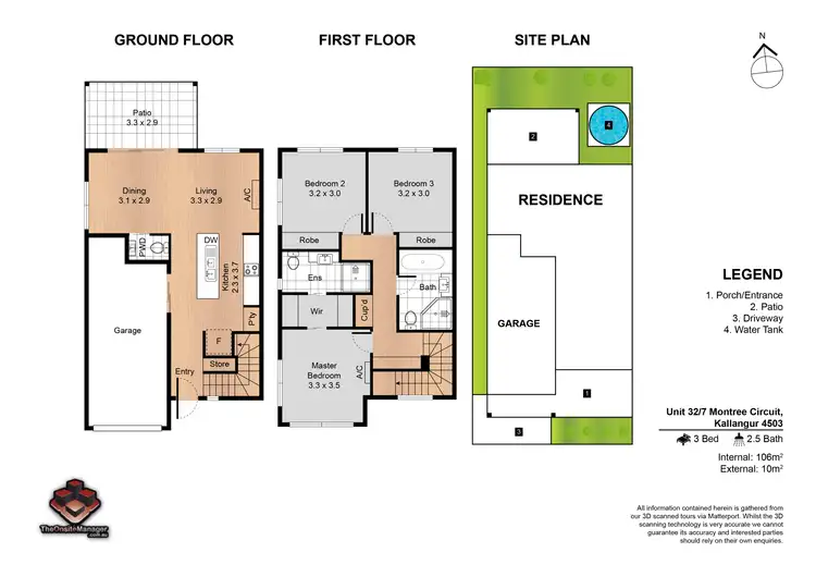 Floorplan of Homely townhouse listing, ID:21147154/7-9 Montree Circuit, Kallangur QLD 4503