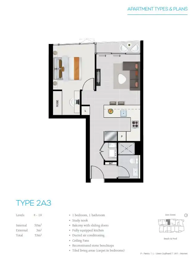 Floorplan of Homely apartment listing, 20812/1055 Ann Street, Newstead QLD 4006