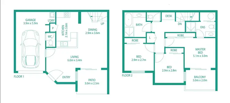 Floorplan of Homely townhouse listing, ID:21159153/30 Fleet Drive, Kippa-Ring QLD 4021