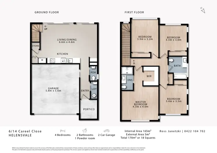 Floorplan of Homely townhouse listing, 6/14 Careel Close, Helensvale QLD 4212