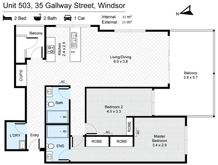 Floorplan of Homely apartment listing, ID:21159782/35 Gallway Street, Windsor QLD 4030