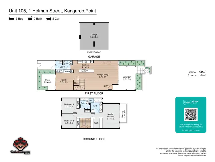 Floorplan of Homely apartment listing, ID:21159964/1 Holman Street, Kangaroo Point QLD 4169