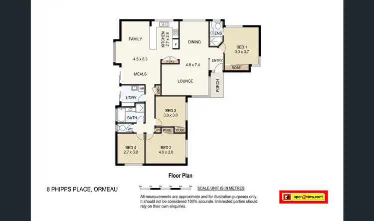 Floorplan of Homely house listing, 8 Phipps Place, Ormeau QLD 4208