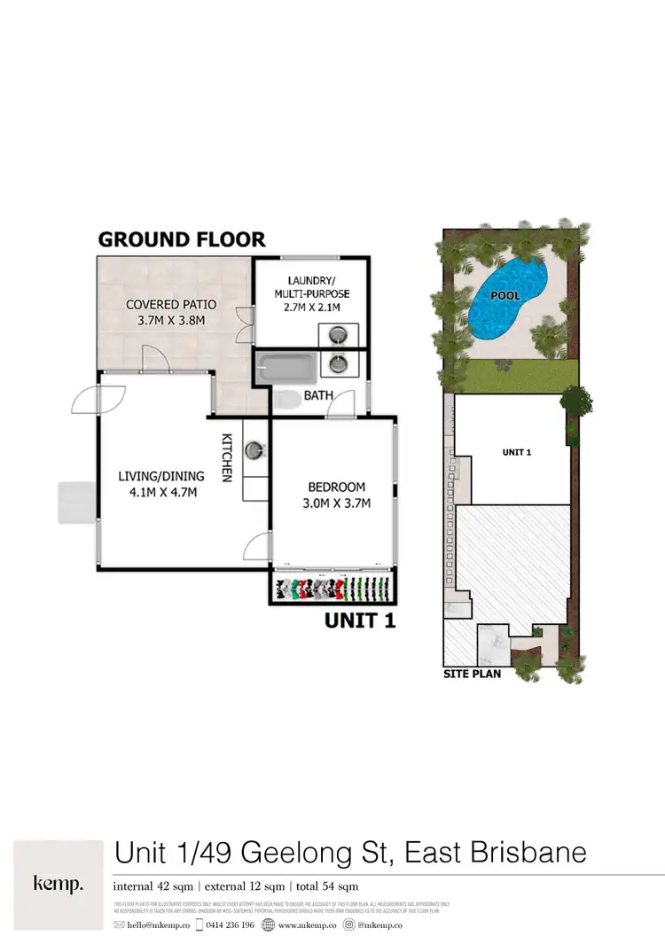 Floorplan of Homely studio listing, 49 Geelong Street, East Brisbane QLD 4169