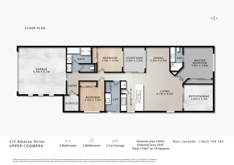 Floorplan of Homely semi-detached listing, 5 Amaray Drive, Upper Coomera QLD 4209