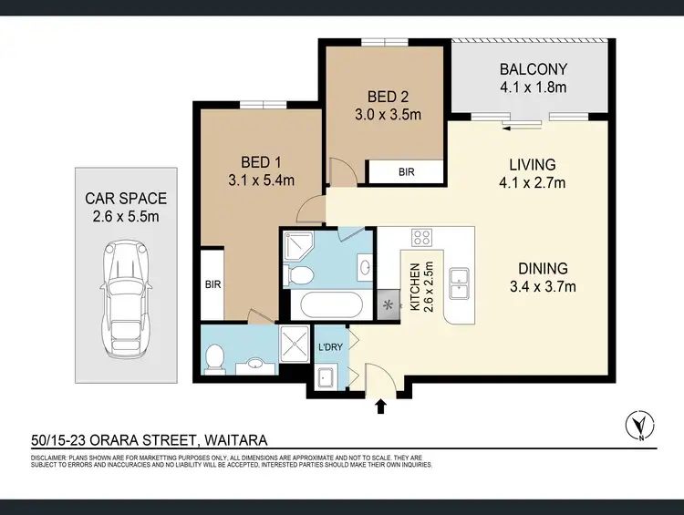 Floorplan of Homely apartment listing, 50/15-23 Orara St, Waitara NSW 2077