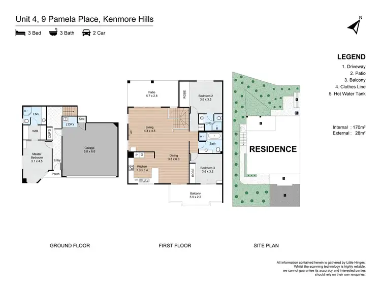 Floorplan of Homely townhouse listing, 4/9 Pamela Place, Kenmore Hills QLD 4069