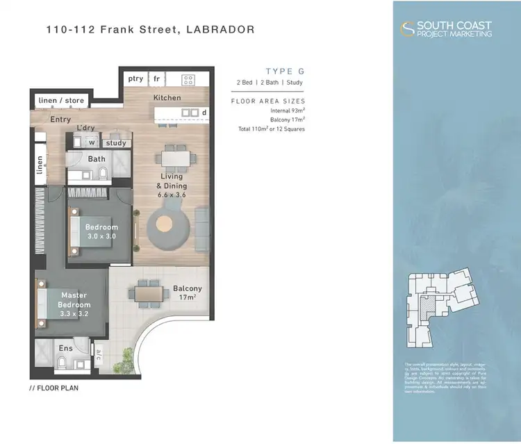 Floorplan of Homely unit listing, ID:21160812/110 Frank Street, Labrador QLD 4215