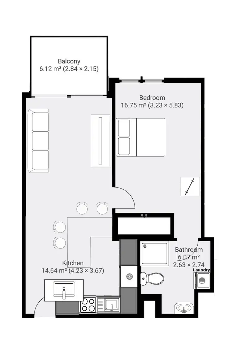 Floorplan of Homely apartment listing, ID:21160742/3049 Surfers Paradise Boulevard, Surfers Paradise QLD 4217