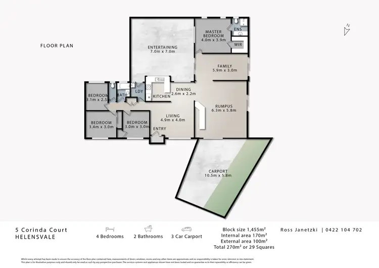 Floorplan of Homely house listing, 5 Corinda Court, Helensvale QLD 4212