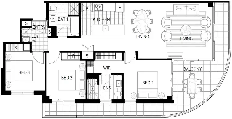 Floorplan of Homely apartment listing, ID:21159429/1 Bondi Avenue, Mermaid Beach QLD 4218