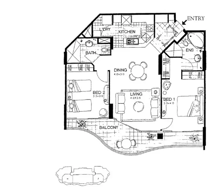 Floorplan of Homely apartment listing, ID:21154578/32 Macrossan Street, Brisbane City QLD 4000