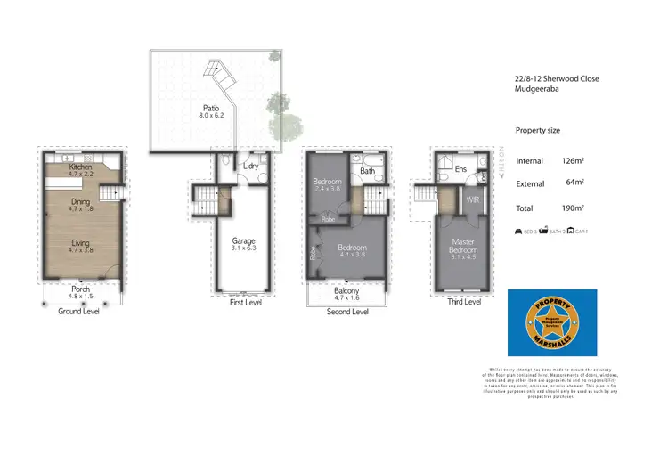 Floorplan of Homely townhouse listing, ID:21161597/8 Sherwood Close, Mudgeeraba QLD 4213