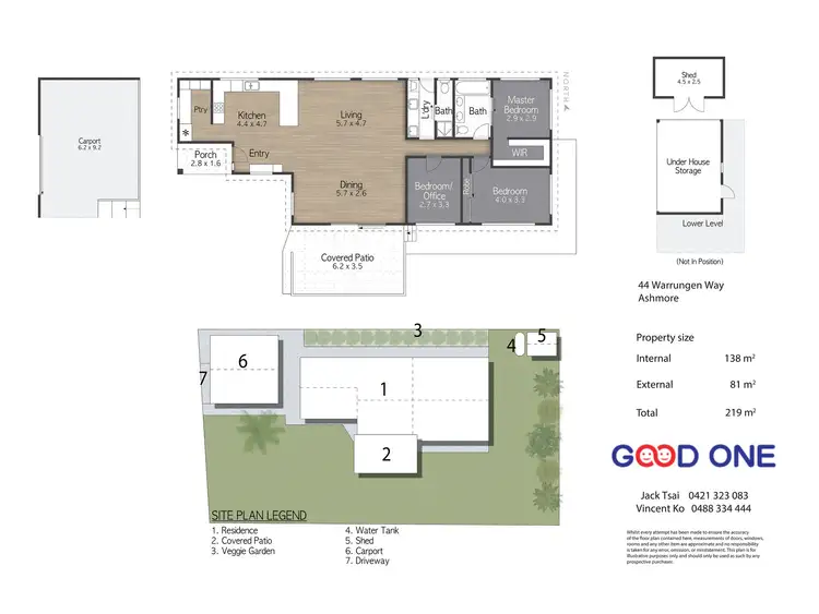 Floorplan of Homely house listing, 44 Warrungen Way, Ashmore QLD 4214