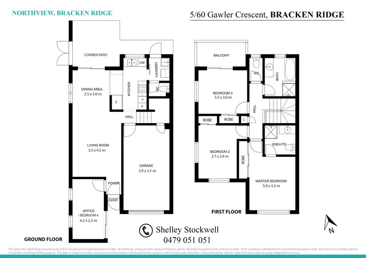 Floorplan of Homely townhouse listing, 5/60 Gawler Crescent, Bracken Ridge QLD 4017