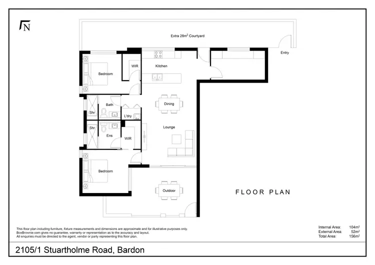Floorplan of Homely unit listing, ID:21162419/1 Stuartholme Road, Bardon QLD 4065