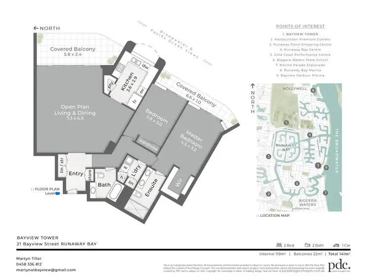 Floorplan of Homely apartment listing, ID:21162444/21 Bayview Street, Runaway Bay QLD 4216