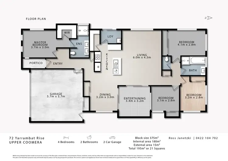 Floorplan of Homely house listing, 72 Yarrambat Rise, Upper Coomera QLD 4209
