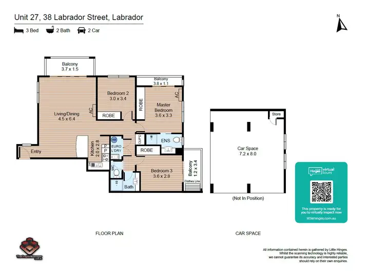Floorplan of Homely unit listing, ID:21162426/38-40 Labrador Street, Labrador QLD 4215