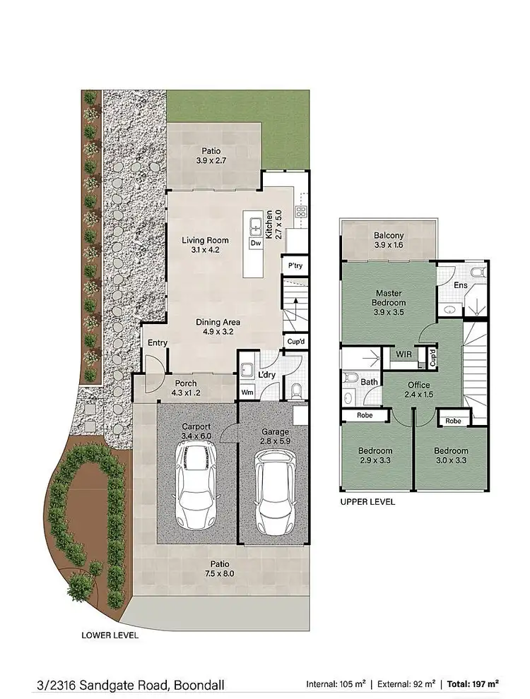 Floorplan of Homely townhouse listing, 3/2316 Sandgate Road, Boondall QLD 4034