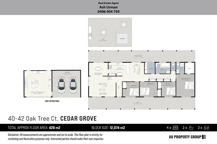 Floorplan of Homely rural property listing, 40-42 Oak Tree Court, Cedar Grove QLD 4285