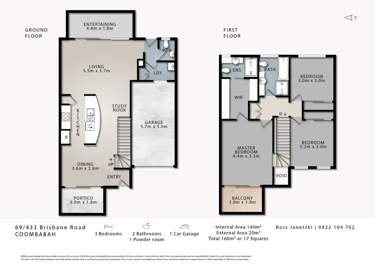 Floorplan of Homely townhouse listing, 69/433 Brisbane Road, Coombabah QLD 4216