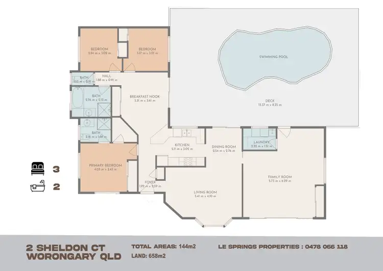 Floorplan of Homely house listing, 2 Sheldon Court, Worongary QLD 4213