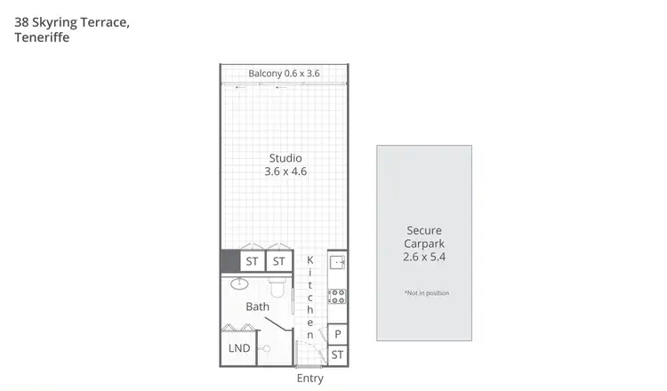 Floorplan of Homely studio listing, 38 Skyring Terrace, Teneriffe QLD 4005