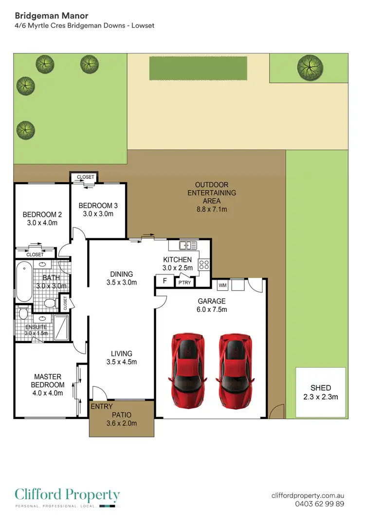 Floorplan of Homely townhouse listing, ID:21163041/6 Myrtle Crescent, Bridgeman Downs QLD 4035