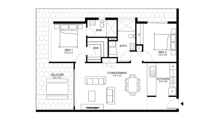 Floorplan of Homely apartment listing, ID:21163198/59 Latham Street, Chermside QLD 4032