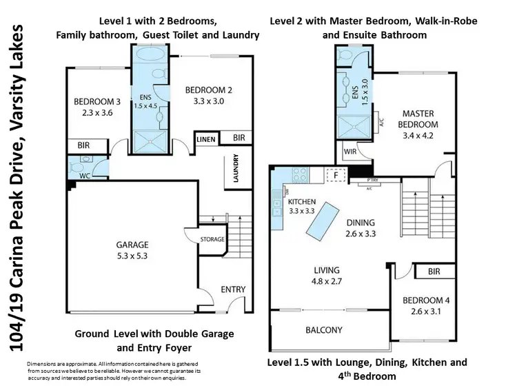 Floorplan of Homely townhouse listing, ID:21163399/19 Carina Peak Drive, Varsity Lakes QLD 4227
