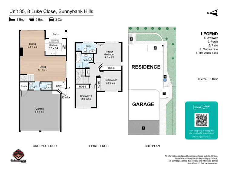 Floorplan of Homely townhouse listing, ID:21163486/8 Luke Close, Sunnybank Hills QLD 4109