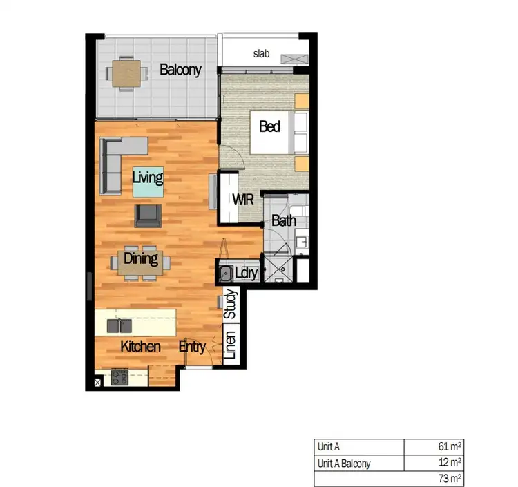 Floorplan of Homely apartment listing, 1503/42 Laver Drive, Robina QLD 4226